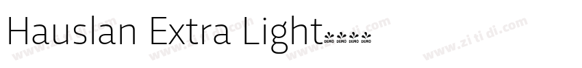Hauslan Extra Light字体转换